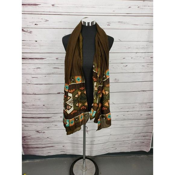 Indian Aztec Printed Wrap Scarf‎ sarong shawl - Picture 11 of 11